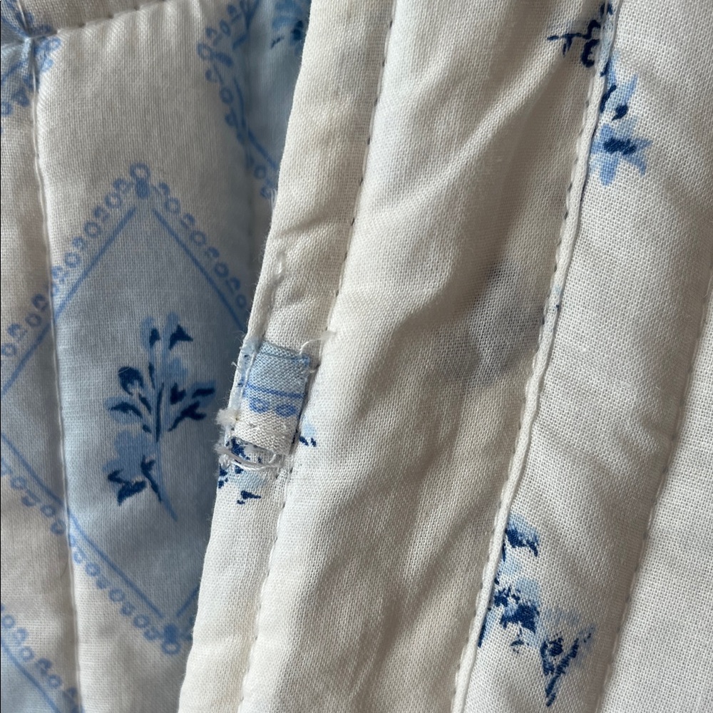Japna Blue and White Quilted Vest - Picture 6 of 11